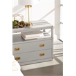 Maklaine Modern Transitional Wood Media Sideboard in Gray Finish