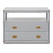 Maklaine Modern Transitional Wood Media Sideboard in Gray Finish