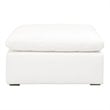 Maklaine Modern Transitional Sky Fabric Modular Ottoman in White