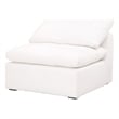 Maklaine Modern / Contemporary Sky Fabric Armless Chair in White