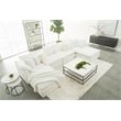Maklaine Modern Transitional Sky Fabric Corner Chair in White