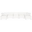 Maklaine Modern Transitional Sky Fabric Corner Chair in White