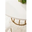 Maklaine Transitional Fabric Dining Chair in White (Set of 2)