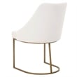 Maklaine Transitional Fabric Dining Chair in White (Set of 2)