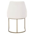 Maklaine Transitional Fabric Dining Chair in White (Set of 2)