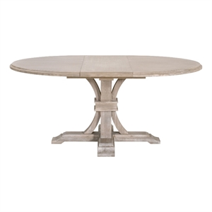 Maklaine Modern Transitional 54&quot Wood Dining Table in Gray Finish