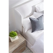 Maklaine Contemporary Transitional Wood Queen Bed in White Finish