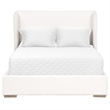 Maklaine Contemporary Transitional Wood Queen Bed in White Finish