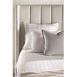 Maklaine Contemporary Transitional Velvet Cal King Bed in Cream