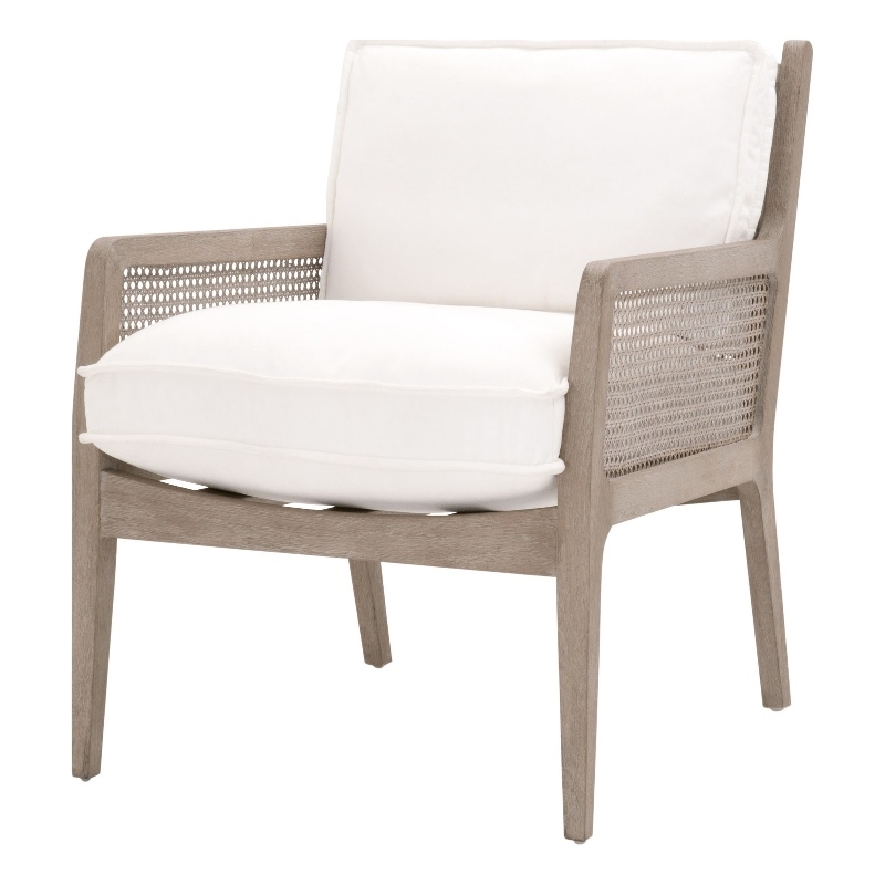 Maklaine Contemporary Transitional Wood Club Chair in Gray Finish