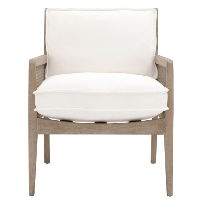 Maklaine Contemporary Transitional Wood Club Chair in Gray Finish