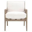 Maklaine Contemporary Transitional Wood Club Chair in Gray Finish