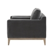 Maklaine Modern / Contemporary Fabric Sofa Chair in Gray Finish
