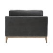 Maklaine Modern / Contemporary Fabric Sofa Chair in Gray Finish