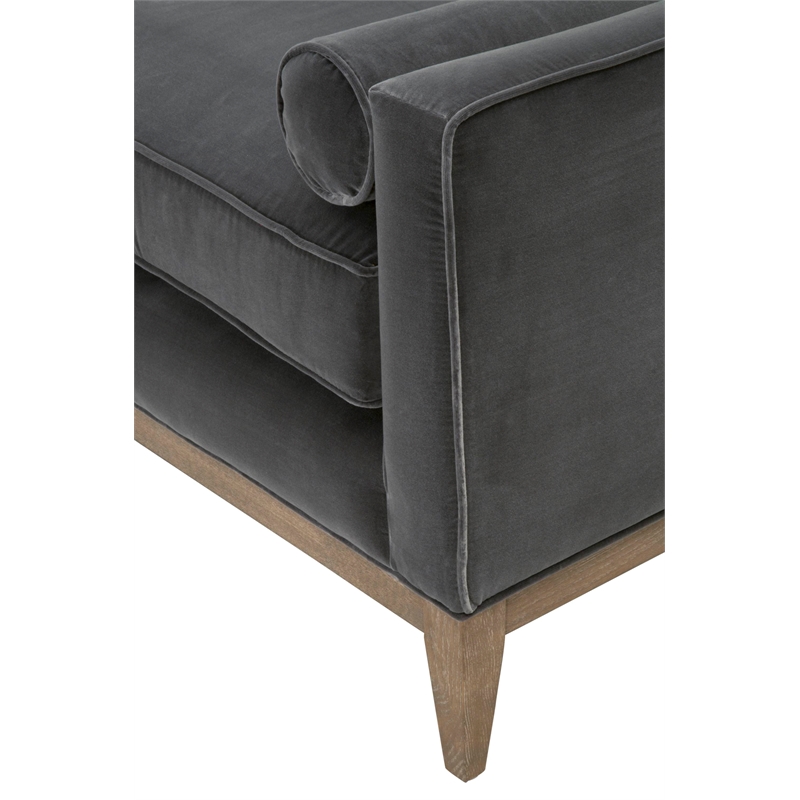 Maklaine Modern / Contemporary Fabric Sofa Chair in Gray Finish
