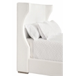 Maklaine Modern Transitional Fabric Cal King Bed in White Finish