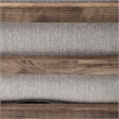 Maklaine Transitional Frost Gray Fabric Wrapped Honey Wooden Frame Accent Chair