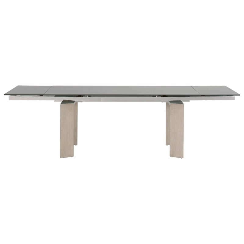 Maklaine Modern / Contemporary Wood Extension Dining Table in Gray