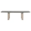 Maklaine Modern / Contemporary Wood Extension Dining Table in Gray