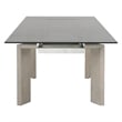 Maklaine Modern / Contemporary Wood Extension Dining Table in Gray