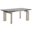 Maklaine Modern / Contemporary Wood Extension Dining Table in Gray