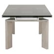 Maklaine Modern / Contemporary Wood Extension Dining Table in Gray