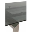 Maklaine Modern / Contemporary Wood Extension Dining Table in Gray