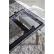 Maklaine Modern / Contemporary Wood Extension Dining Table in Gray