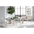 Maklaine Modern / Contemporary Wood Extension Dining Table in Gray