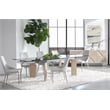 Maklaine Modern / Contemporary Wood Extension Dining Table in Gray