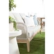 Maklaine Modern / Contemporary Tack Stone Accent Table in Ivory