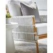 Maklaine Modern / Contemporary Tack Stone Accent Table in Ivory