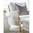 Maklaine Modern / Contemporary Tack Stone Accent Table in Ivory