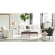 Maklaine Modern / Contemporary Tack Stone Accent Table in Ivory