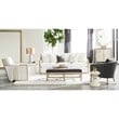Maklaine Modern / Contemporary Tack Stone Accent Table in Ivory