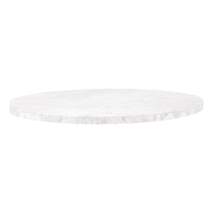 Maklaine Modern Transitional Marble 54&quot Dining Table Top in White