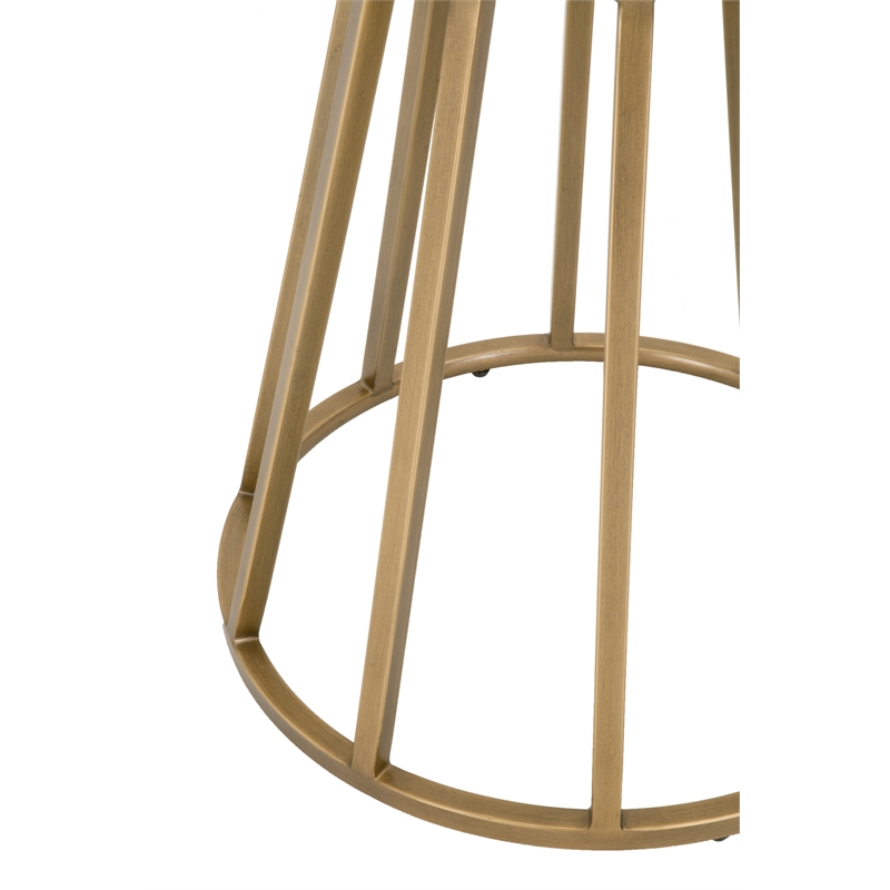 Maklaine Modern Transitional Metal Dining Table Base in Gold