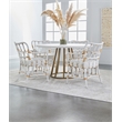 Maklaine Modern Transitional Metal Dining Table Base in Gold