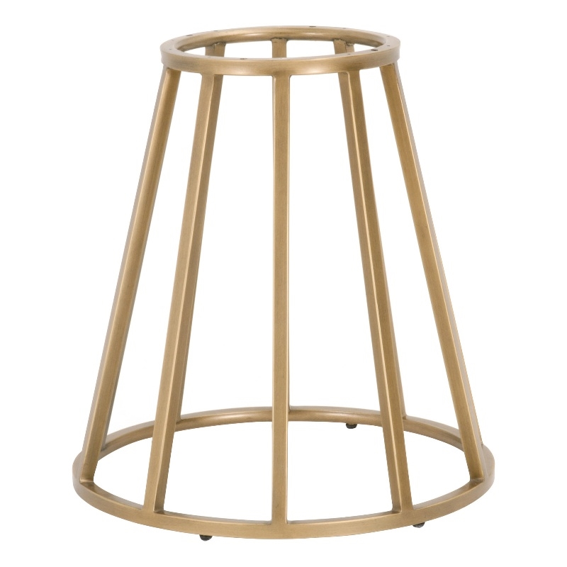 Maklaine Modern Transitional Metal Dining Table Base in Gold