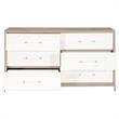 Maklaine Modern Transitional 6-Drawer Wood Dresser in Natural