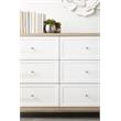 Maklaine Modern Transitional 6-Drawer Wood Dresser in Natural