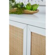 Maklaine Modern Transitional Wood Media Sideboard in White Finish