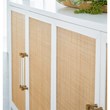 Maklaine Modern Transitional Wood Media Sideboard in White Finish