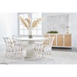 Maklaine Modern Transitional Wood Media Sideboard in White Finish
