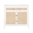 Maklaine Modern Transitional Wood Media Chest in White Finish