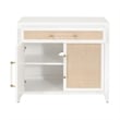 Maklaine Modern Transitional Wood Media Chest in White Finish