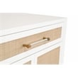 Maklaine Modern Transitional Wood Media Chest in White Finish