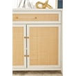 Maklaine Modern Transitional Wood Media Chest in White Finish