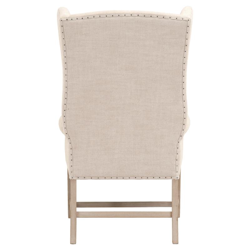 Maklaine Modern Transitional Fabric Arm Chair in Bisque Beige
