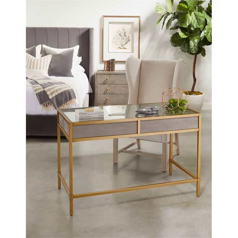 Maklaine Modern Transitional Fabric Arm Chair in Bisque Beige